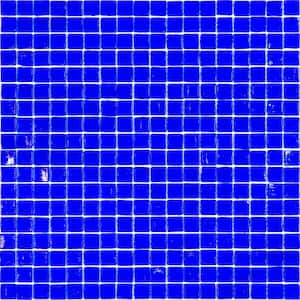 Skosh 11.6 in. x 11.6 in. Glossy Cobalt Blue Glass Mosaic Wall and Floor Tile (18.69 sq. ft./case) (20-pack)