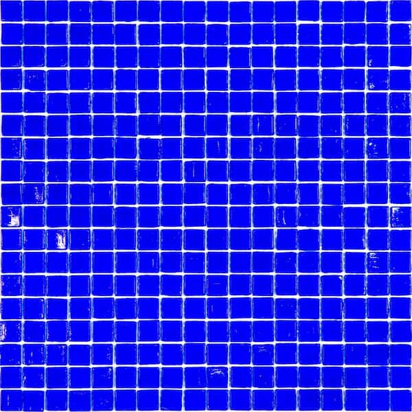 Skosh 11.6 in. x 11.6 in. Glossy Cobalt Blue Glass Mosaic Wall and Floor Tile (18.69 sq. ft./case) (20-pack)