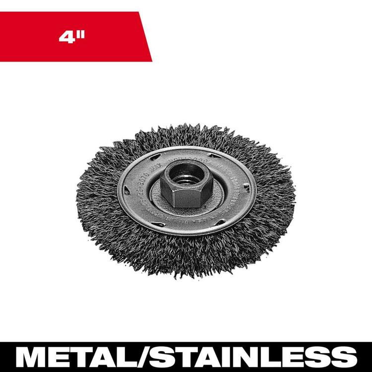 Milwaukee 4 in. Stainless-Steel Twist Knot Cable Wheel