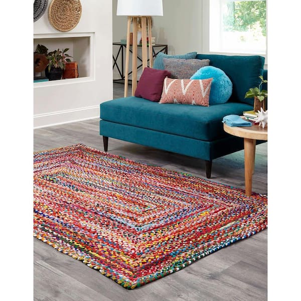 Area Rug Braided Design Chindi Door Mat for living room Indian