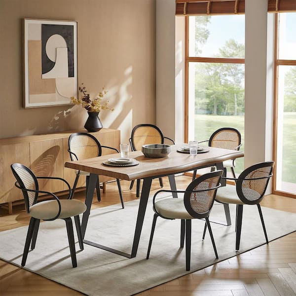 Julian Ivory Polyester Dinning Chair with Solid bentwood legs Set of 3