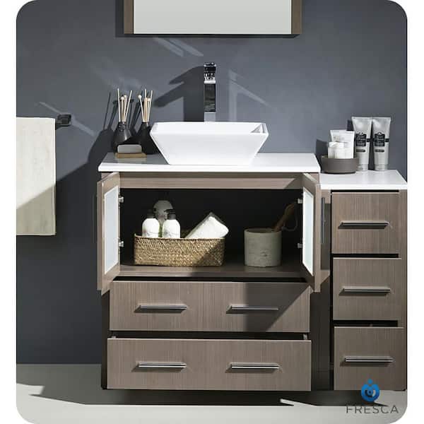 Xtreme Mats 37 in. x 19 in. Grey Bathroom Vanity Depth Under Sink