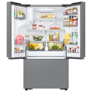 31 cu. ft. Mega Capacity 3-Door French Door Refrigerator External water & ice dispenser in Stainless Steel