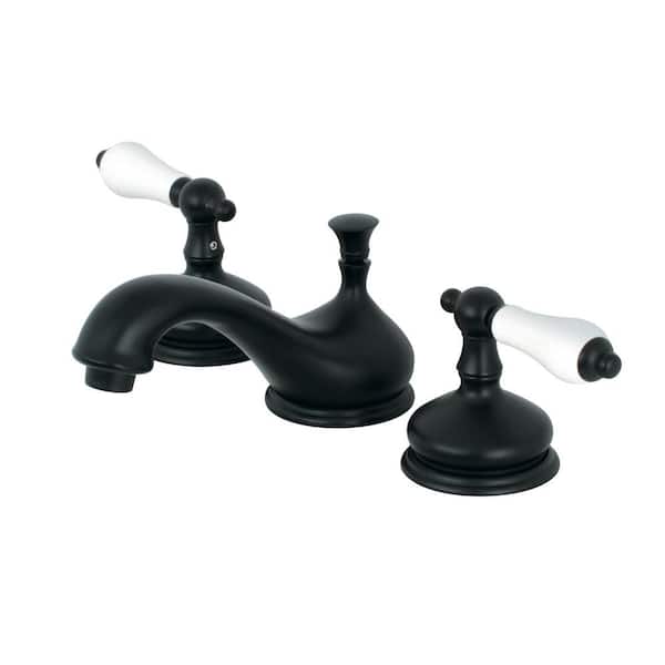Kingston Brass Heritage 8 in. Widespread 2-Handle Bathroom Faucet in Matte Black