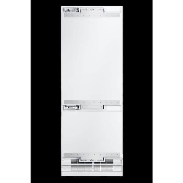 Hallman Bold 30 in. 11.5 Cu.Ft. Counter-Depth Built-in Bottom Mount Refrigerator, LH-Hinge in Panel Ready