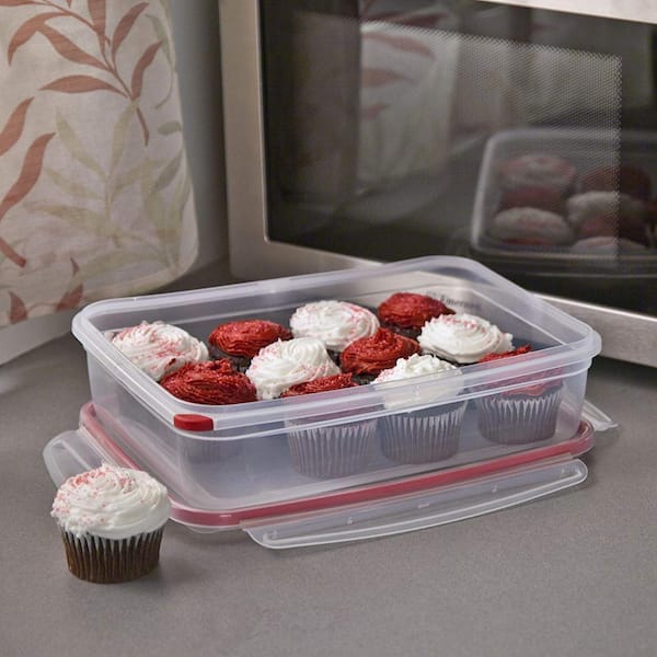 Sterilite Ultra Seal 4-Piece 16 Cup Rectangular Food Storage Containers,  Red 4 x 03426604 - The Home Depot