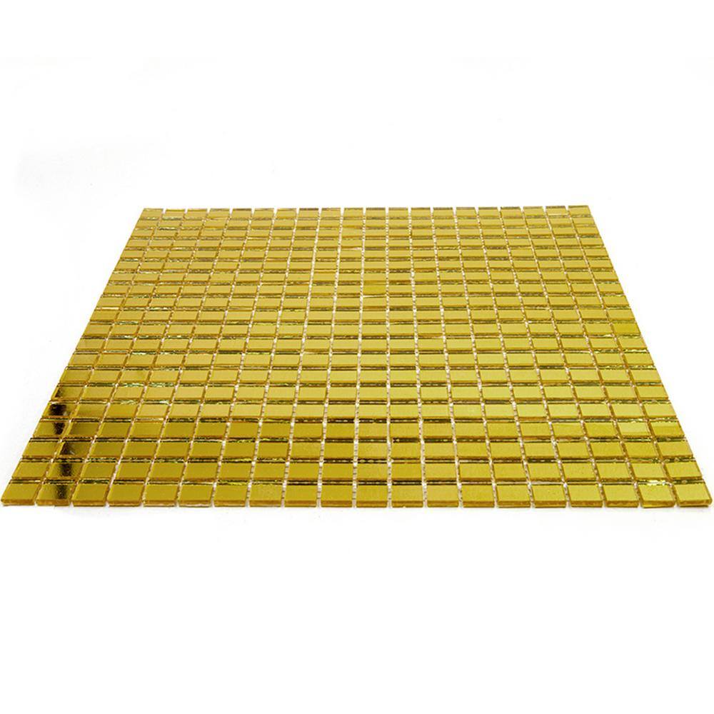 Altin 11.6" x 11.6" Iridescent Glass Mosaic Tile