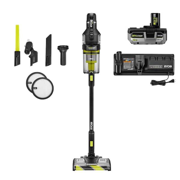 RYOBI ONE+ HP 18V Brushless Cordless Advanced WHISPER Series Stick Vacuum Kit with Stick Vac Filters (2-Pk)