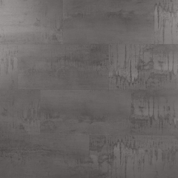 Ivy Hill Tile Angela Harris Metallic LVT Steel 11.9 in x 23.9 in x 28 MIL Click Lock Matte Luxury Vinyl Floor Tile(23.77 Sq. Ft./Case)