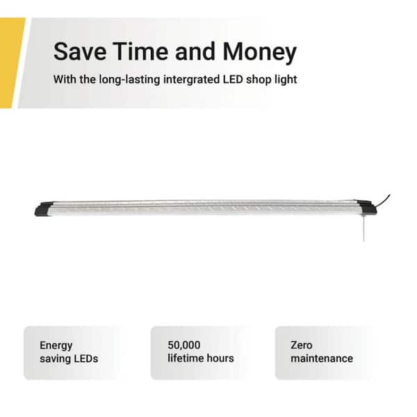 10000 / 5000 Lumen LED Linkable 4 ft. Shop Light 105W (1-Pack)