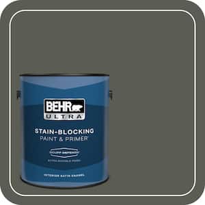 1 gal. #N380-7 Black Bamboo Extra Durable Satin Enamel Interior Paint & Primer