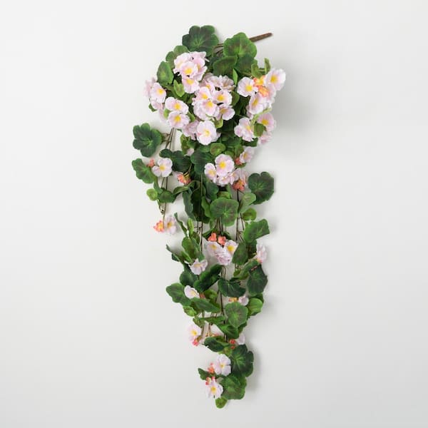 SULLIVANS 43" Artificial Blush Pink Geranium Vine