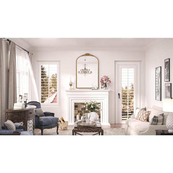 KeonJinn 30 in. H x 20 in. W Medium Frame Arched Gold