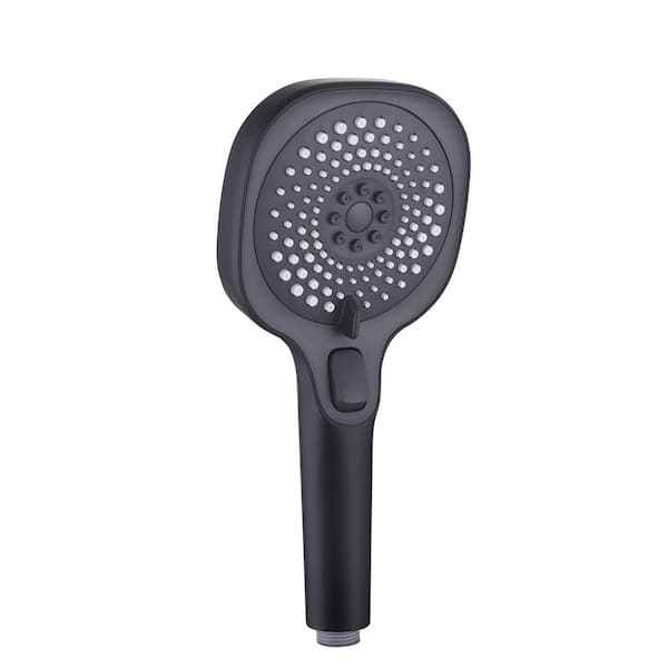 Dimakai 3-Spray Wall Mount Handheld Shower Head with 1.7 GPM in Matte Black