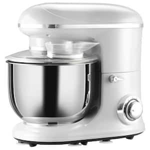 6 qt. 6-Speed Silver Stainless Steel Stand Mixer with Dough Hook and Splash Guard