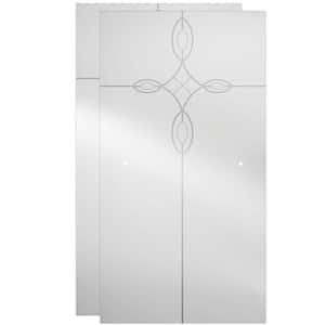 29-3/4 in. x 55-1/2 in. x 1/4 in. (6mm) Frameless Sliding Bathtub Door Glass Panels in Tranquility (For 50-60 in. Doors)