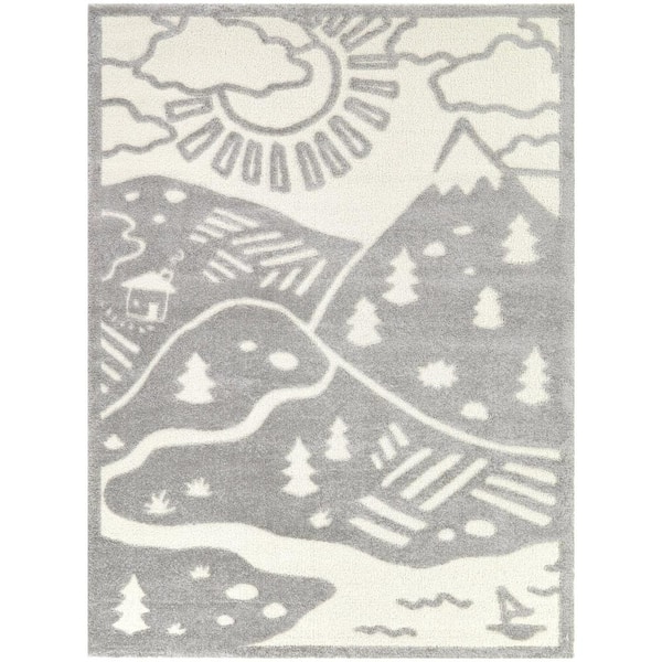 BALTA Sherwood Cream 4 ft. x 6 ft. Mountains Area Rug