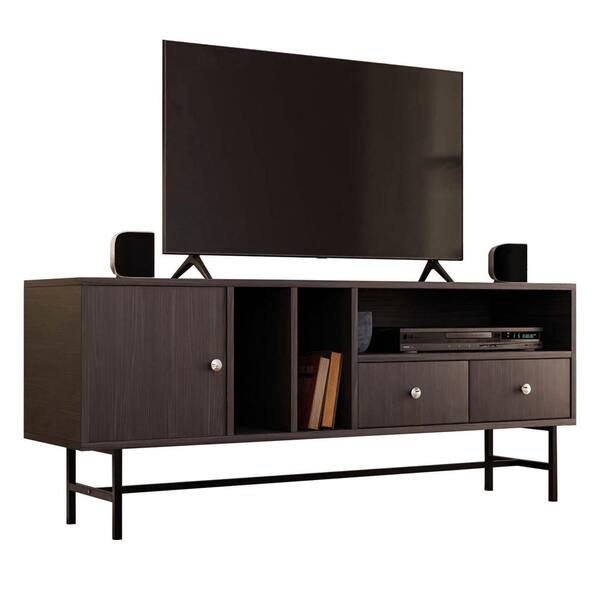 Leisuremod Rochester Modern Rectangular TV Stand with Enclosed Storage