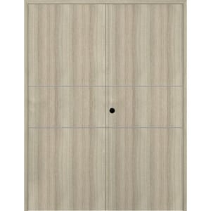Viola 2H 36 in. x 80 in. Right Hand Active Shambor Flush Solid Manufactured Wood Standard Double Prehung Interior Door