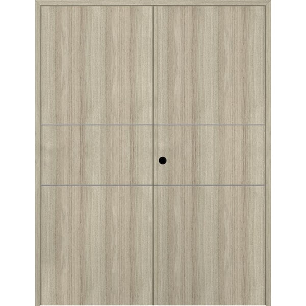 Belldinni Viola 2H 48 in. x 80 in. Right Hand Active Shambor Flush Solid Manufactured Wood Standard Double Prehung Interior Door