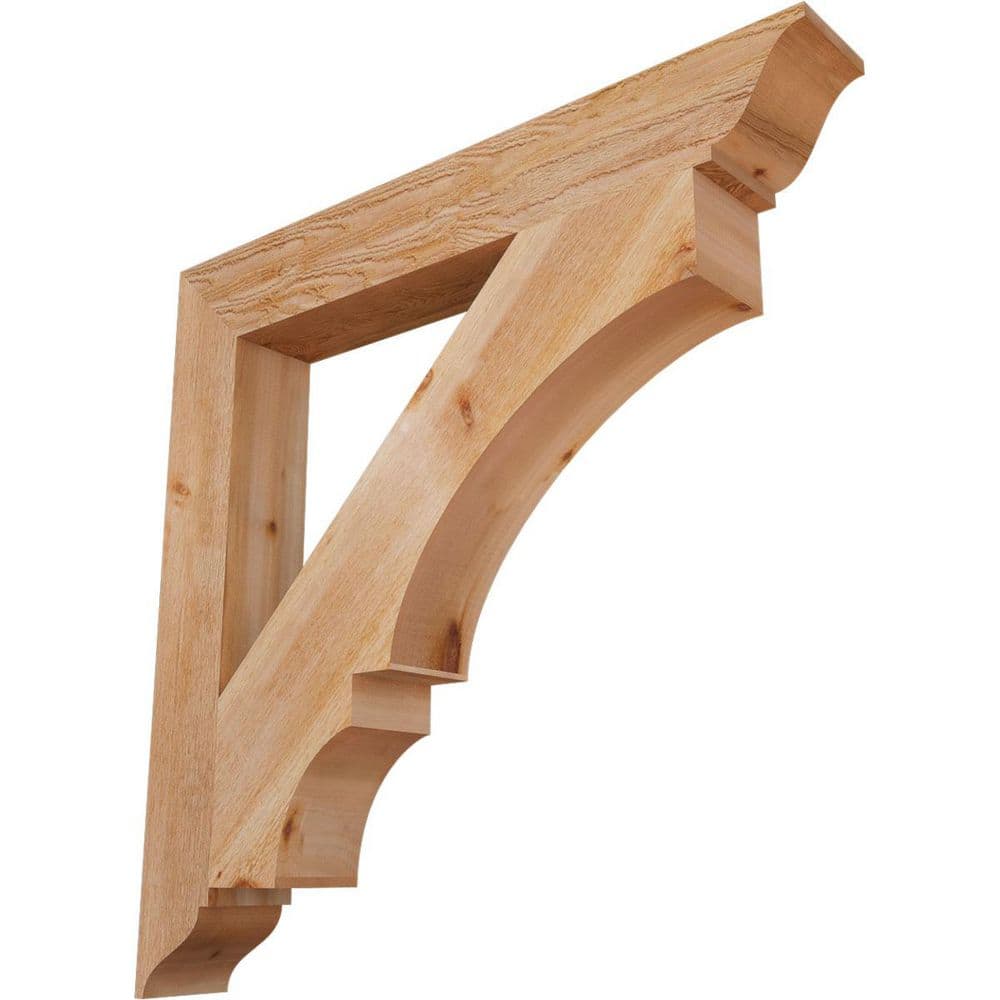 6 in. x 44 in. x 44 in. Western Red Cedar Balboa Traditional Rough Sawn Bracket price history on PriceWatchPro