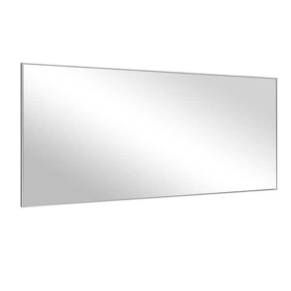 Dovelina 70.9 in. x 27.6 in. Modern Rectangle Aluminum Alloy Framed Silver Wall Mounted Mirror Bathroom Vanity Mirror