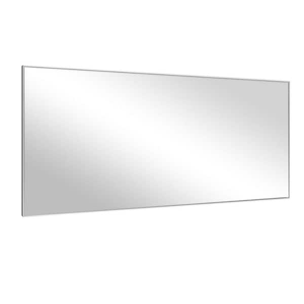 NEUTYPE 70.9 in. x 31.5 in. Modern Rectangle Aluminum Alloy Framed Silver Wall Mounted Mirror Bathroom Vanity Mirror