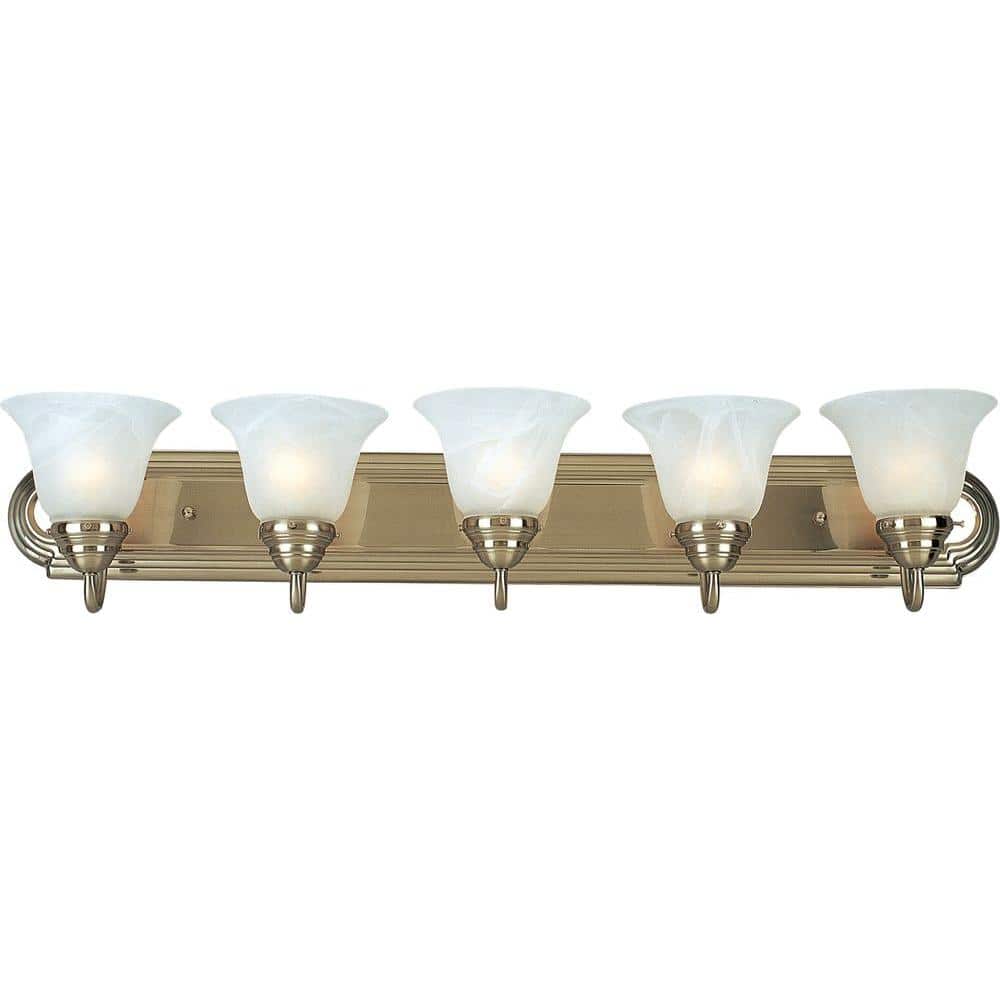Essentials 5-Light Satin Nickel Bath Vanity price history on PriceWatchPro