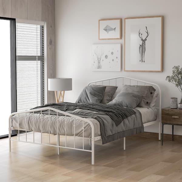 Full Mirfield Platform Metal Bed, Metal Bed Frame Room Ideas