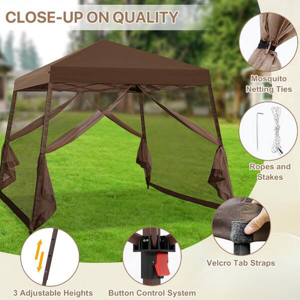 Shade Graphix 10 ft. x 10 ft. Pop-up Gazebo Slant-Leg Gazebo Tent