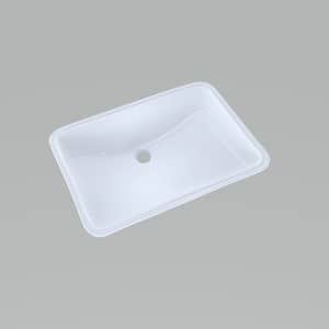 21 in. Undermount Bathroom Sink with CeFiONtect in Cotton White