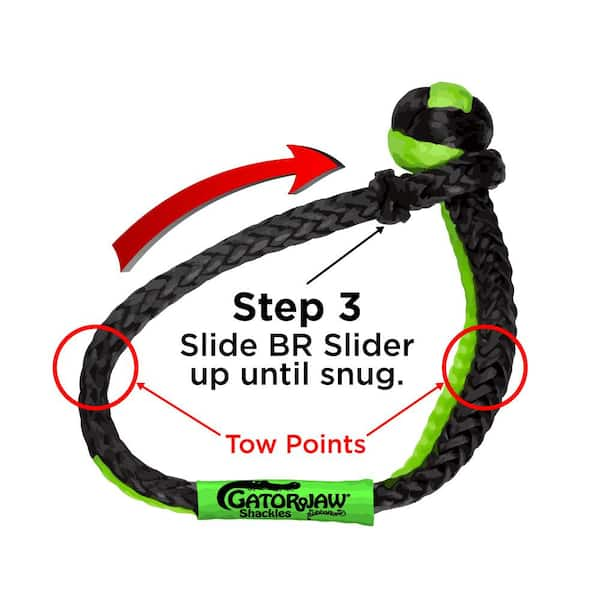 Mega Gator-Jaw Synthetic Shackle • Bubba Recovery Gear