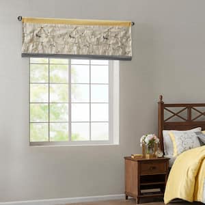 Belle 18 in. L x 50 in. W. in Yellow Polyester Light Filtering Valance