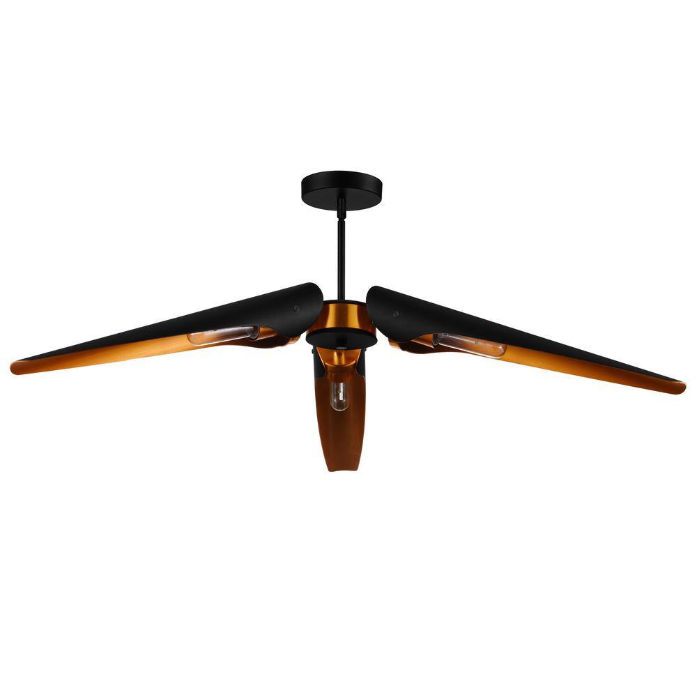 Amar Matte Black 39" Sputnik Transitional Chandelier