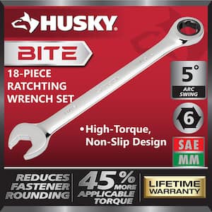 BITE SAE and Metric 72-Tooth Ratcheting Wrench Set (16-Piece)