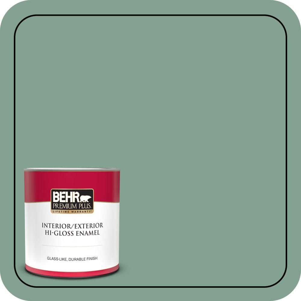 1 qt. #MQ6-11 Mossy Bench Hi-Gloss Enamel Interior/Exterior Paint & Primer price history on PriceWatchPro