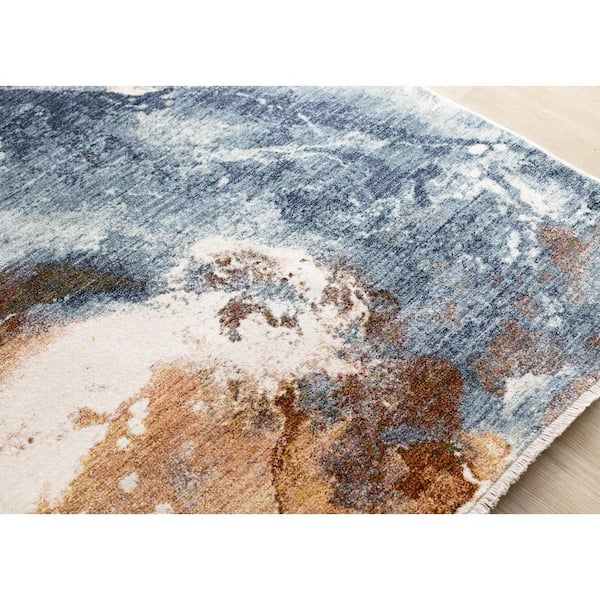 Orenda Collections 8 ft. x 10 ft. White Organic Indoor Area Rug