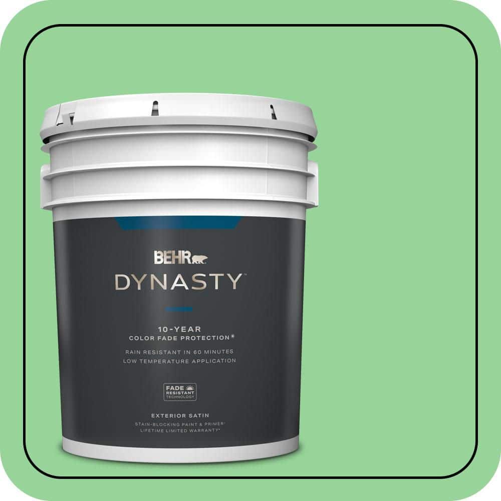 5 gal. #P390-4 Young Green Satin Enamel Exterior Stain-Blocking Paint & Primer price history on PriceWatchPro