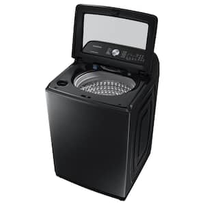 5.0 cu.ft. High-Efficiency Top Load Washer with Active Water Jet in Brushed Black