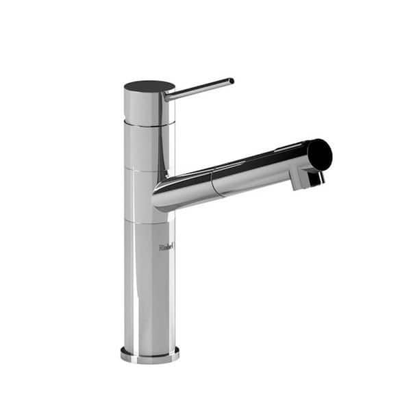 Cayo 11.38 in Single Handle Pull Out Sprayer Kitchen Faucet with 360 Degree Spout Swivel in Chrome