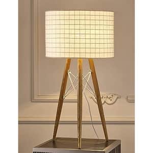 21 in. Brown Standard Light Bulb Bedside Table Lamp