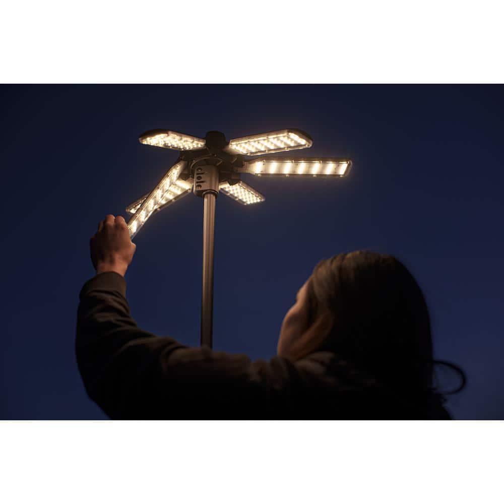 Adjustable Black Steel Portable LED Area Light with 6000 Lumens