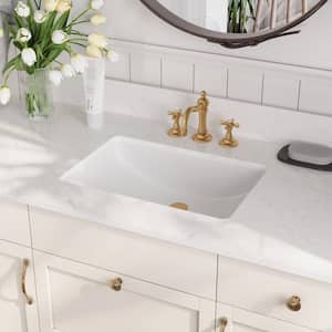 49 in. W x 22 in. D Engineered Stone White Rectangular Single Sink Bathroom Vanity Top with 3-Faucet Hole and Overflow