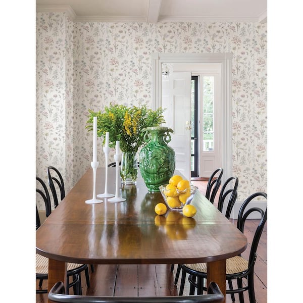 Bergamot Pastel Multi-Colored Pre-Pasted Non-Woven Wallpaper