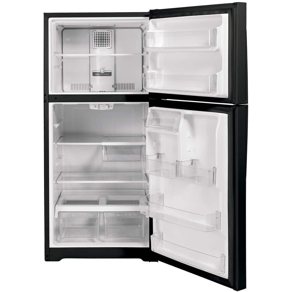 Black 21.9 Cu. Ft. Smart Energy Star Top Freezer Refrigerator