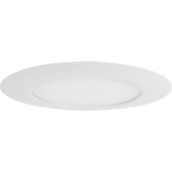 Progress Lighting 6 in. Incandescent Satin White Lensed Shower Recessed ...