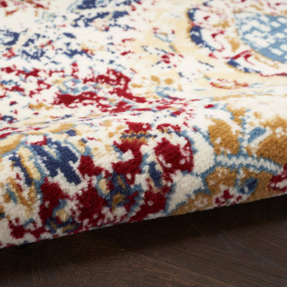 Grafix Multicolor Bohemian Rectangular Synthetic Area Rug