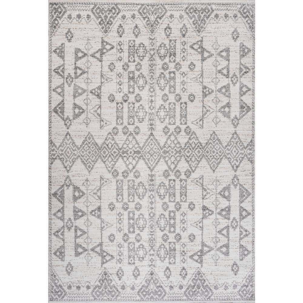 Idris Tribal Diamond Geometric Gray/Beige 3 ft. x 5 ft. Area Rug price history on PriceWatchPro
