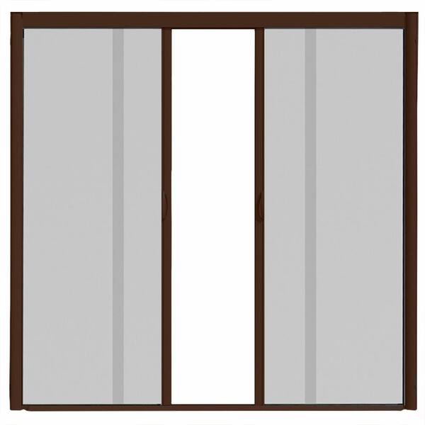 VisiScreen 72 in. x 100 in. VS1 Brownstone Retractable Screen Door, Double Cassette