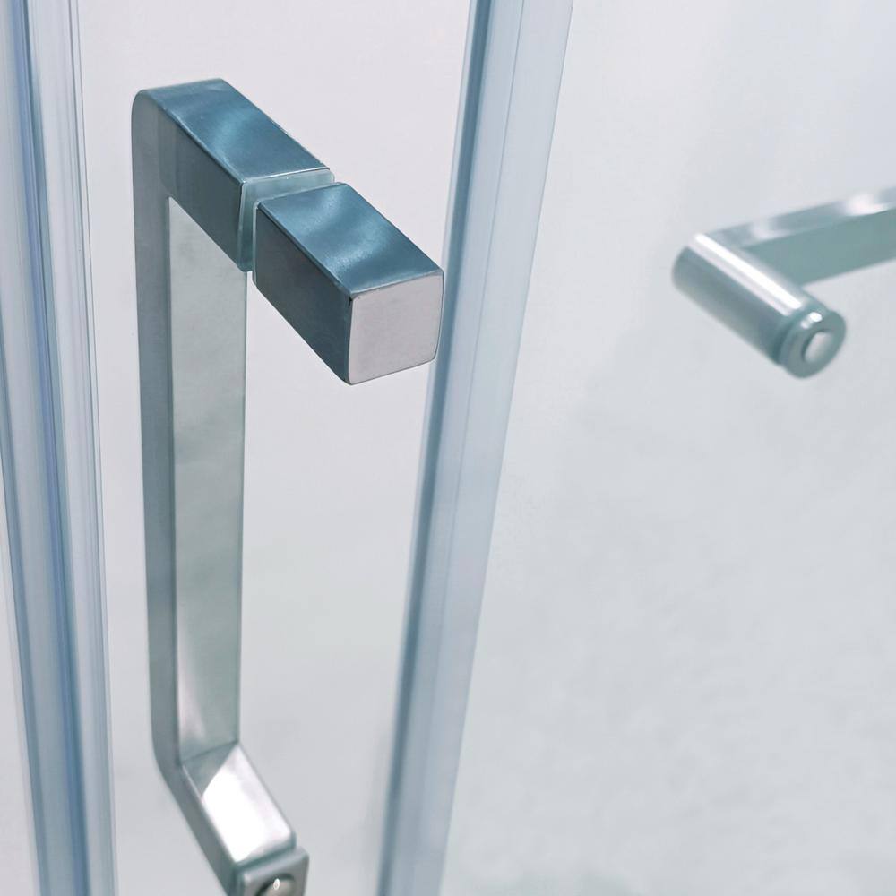56-60" Brushed Nickel and Glass Sliding Shower Door